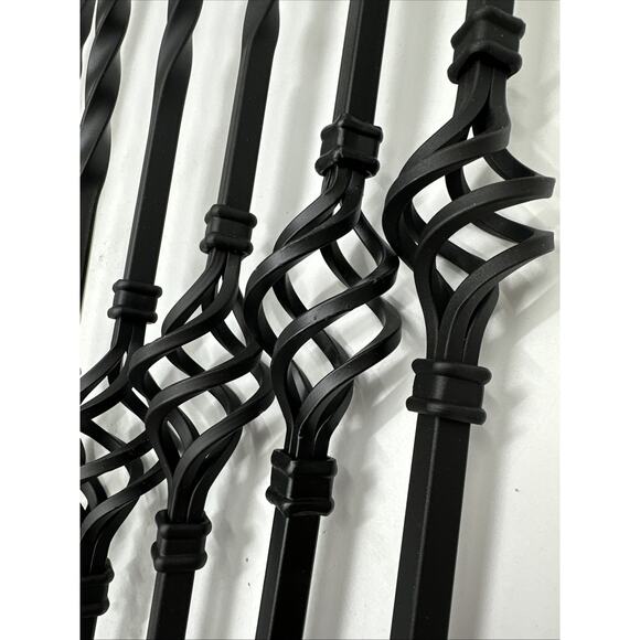 44” x 0.5” Black Hollow Aluminum Pin Top Single Basket Baluster Lot Of 4 {G8} - Picture 3 of 14